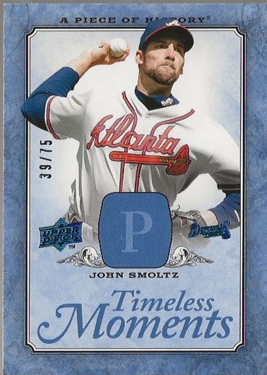 2008 UD A Piece of History Timeless Moments Blue #3 John Smoltz