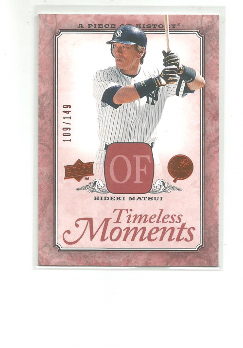 2008 UD A Piece of History Timeless Moments Red #37 Hideki Matsui