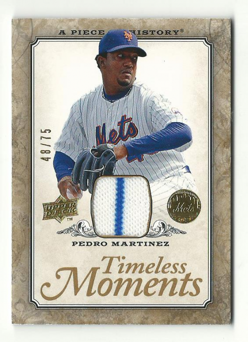 2008 UD A Piece of History Timeless Moments Jersey Gold #32 Pedro Martinez
