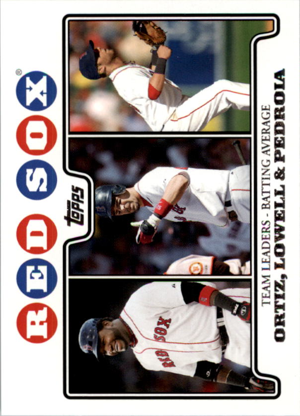 2008 Red Sox Topps Gift Set #23 David Ortiz/Mike Lowell/Dustin Pedroia