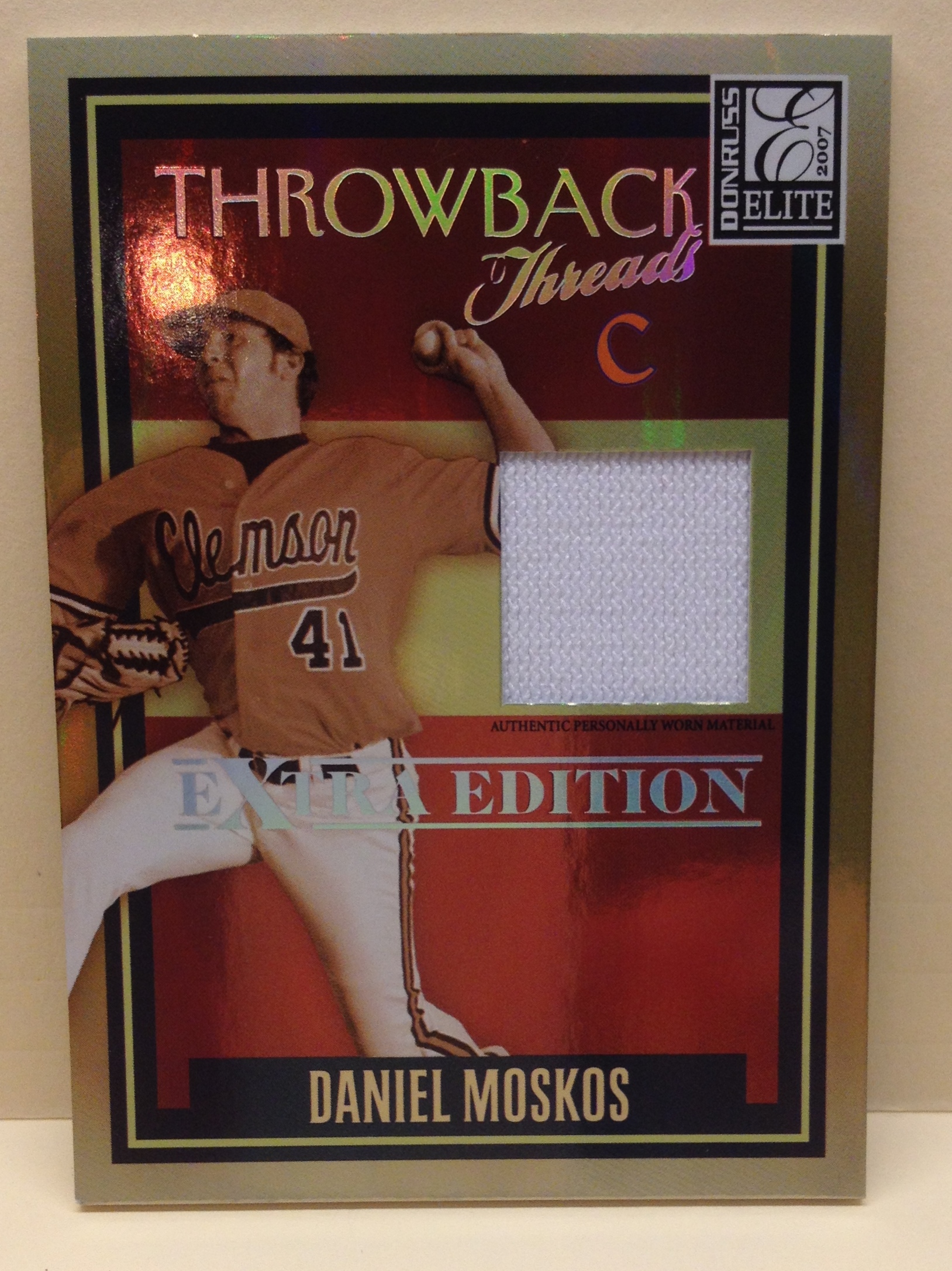 2007 Donruss Elite Extra Edition Throwback Threads #11 Daniel Moskos/500