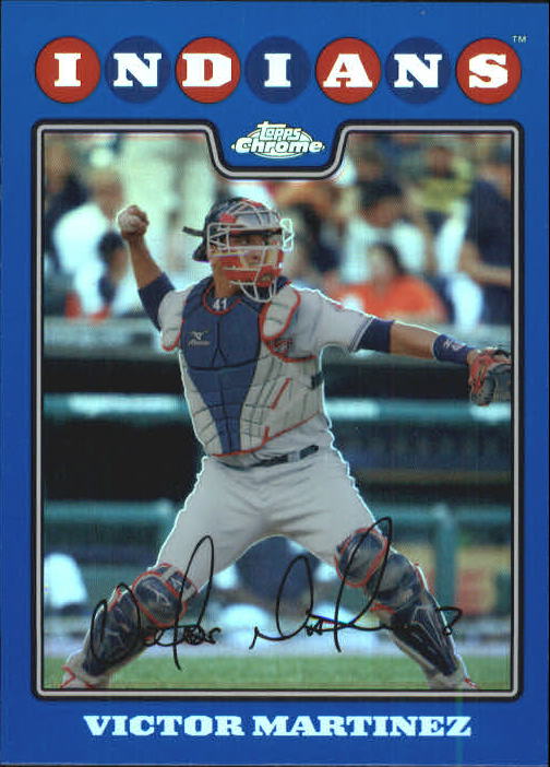 2008 Topps Chrome Blue Refractors #17 Victor Martinez
