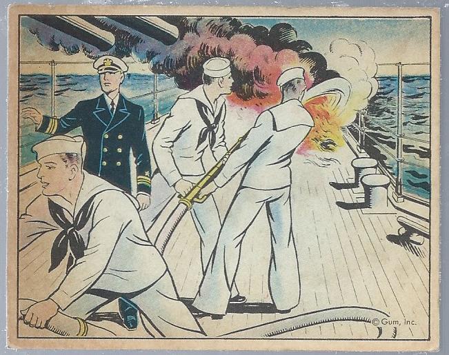 1941 Gum Inc. Uncle Sam #21 Fire At Sea