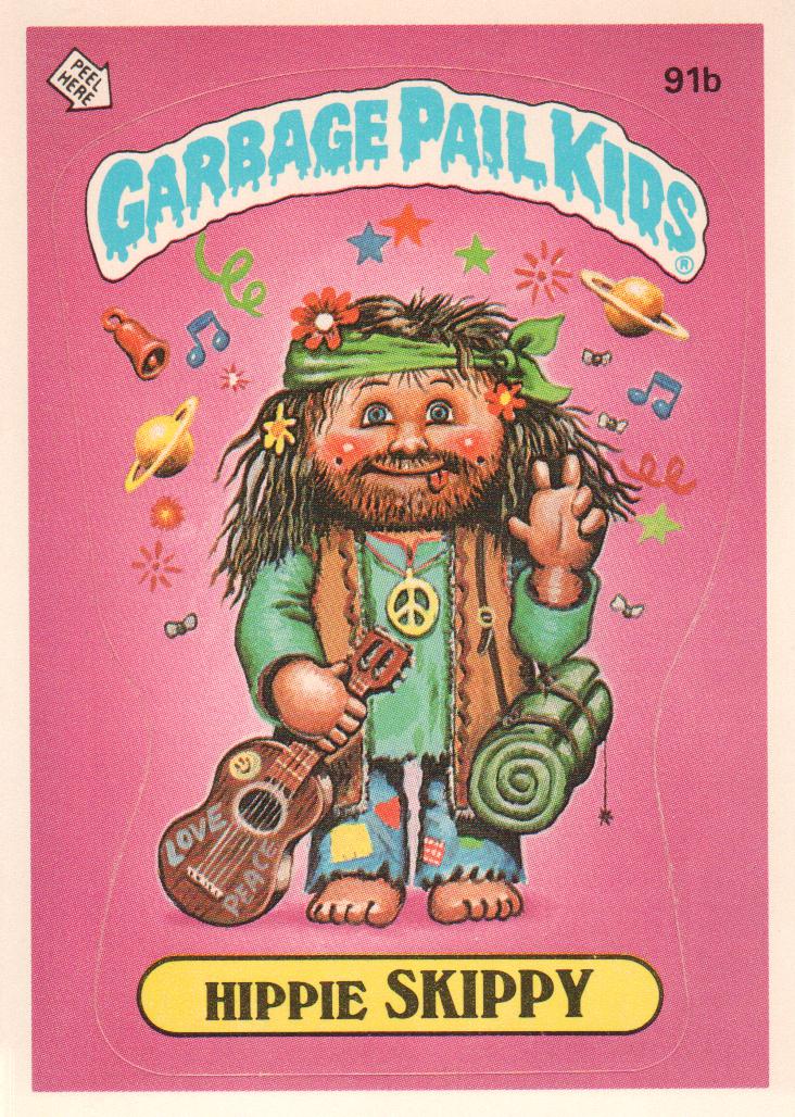 1986 Topps Garbage Pail Kids #91b Hippie Skippy - (DOUBLE **) - NM-MT