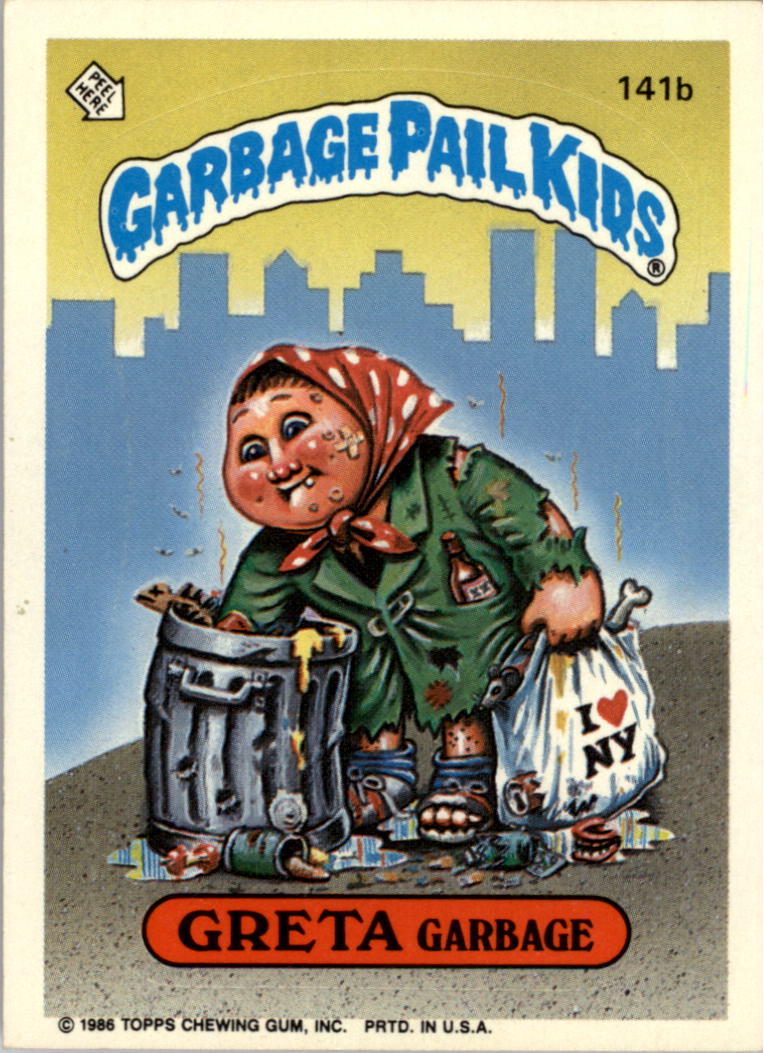 1986 Topps Garbage Pail Kids #141b Greta Garbage