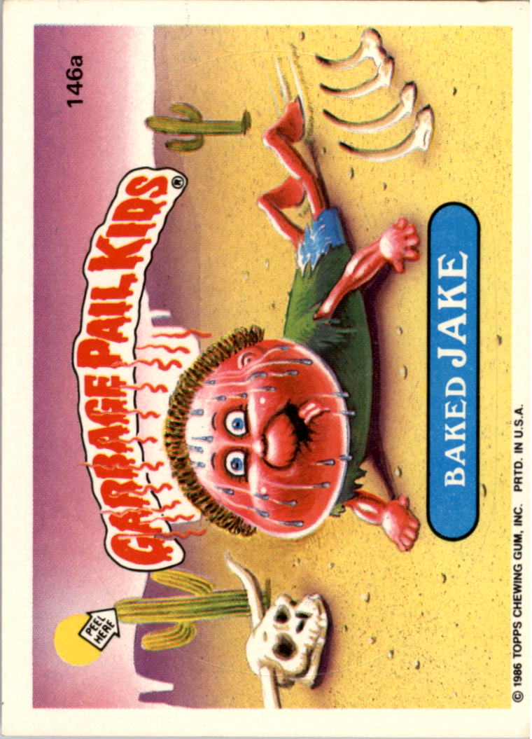 VINTAGE 1986 Topps Garbage Pail Kids Trading Card #146a-Baked Jake 