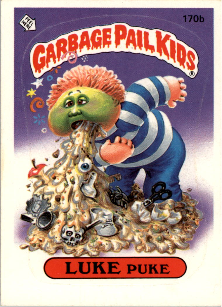 1986 Topps Garbage Pail Kids #170b Luke Puke - EX