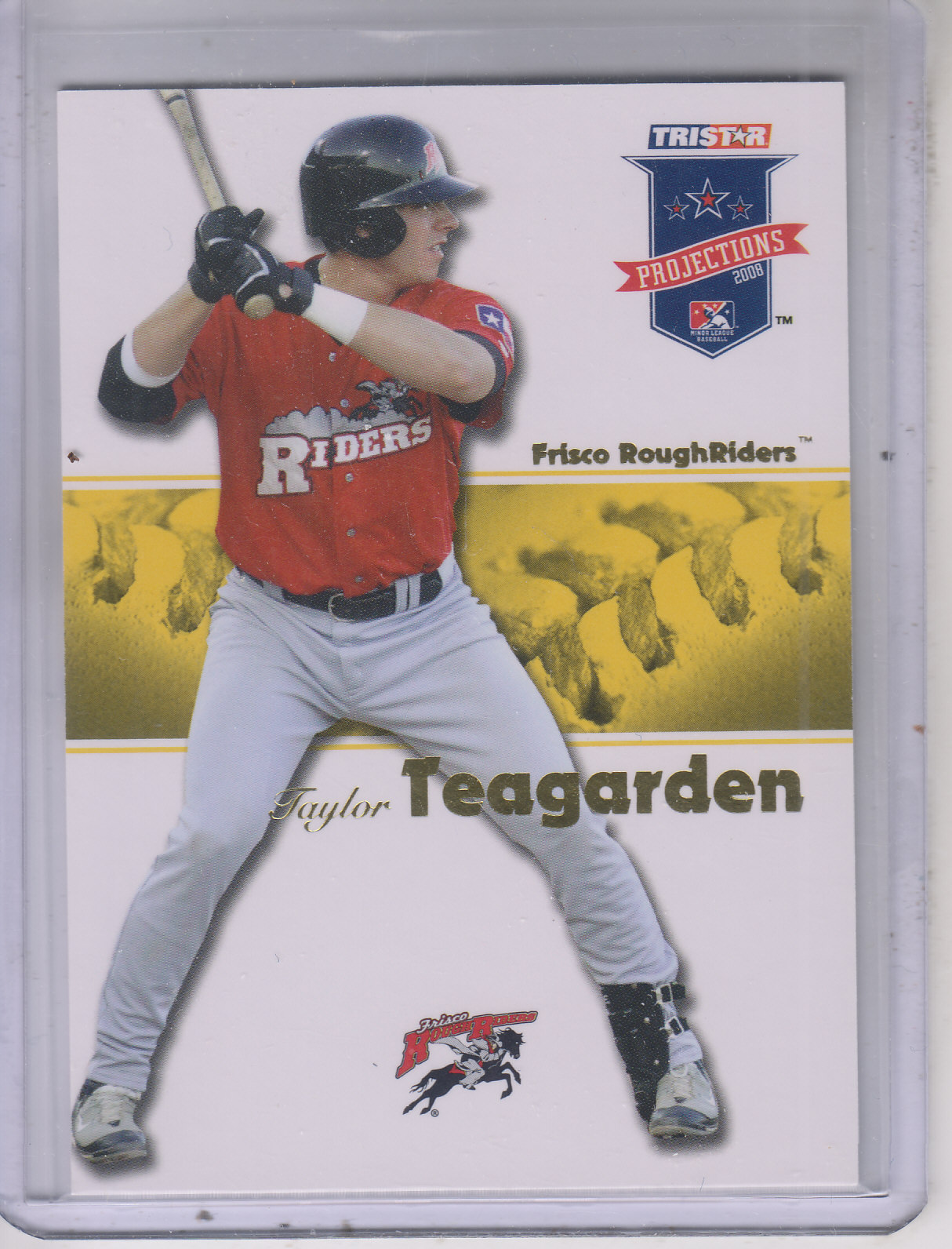 2008 TRISTAR PROjections Yellow #389 Taylor Teagarden