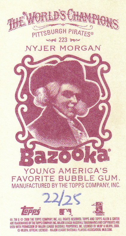 2008 Topps Allen and Ginter Baseball "Mini Bazooka" Parallel Cards - Picture 4 of 5