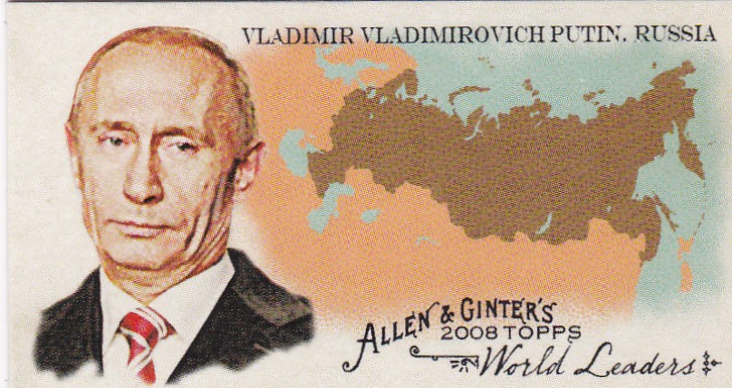 2008 Topps Allen and Ginter Mini World Leaders #WL37 Vladimir Vladimirovich Putin