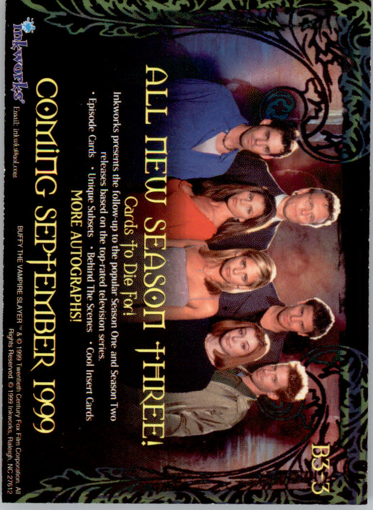 Buffy The Vampire Slayer (Inkworks) "Promotional" Cards - Picture 3 of 19