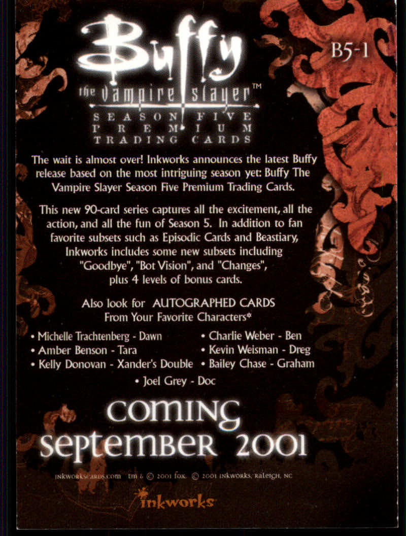 Buffy The Vampire Slayer (Inkworks) "Promotional" Cards - Picture 9 of 19