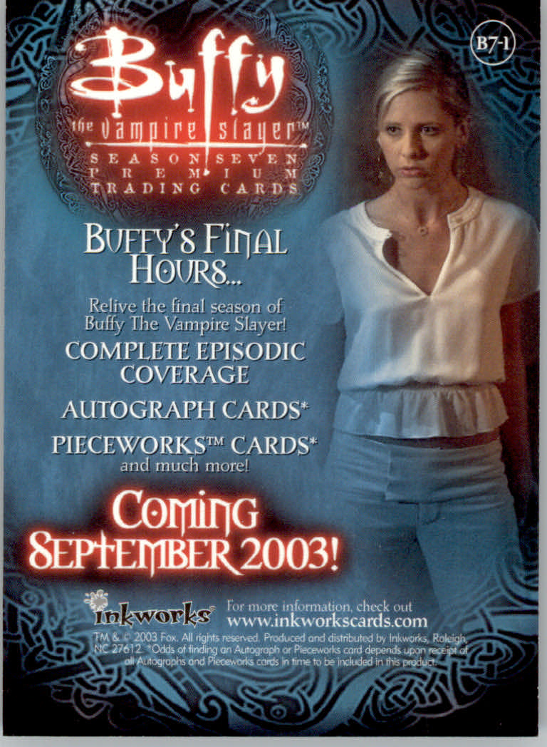 Buffy The Vampire Slayer (Inkworks) "Promotional" Cards - Picture 11 of 19