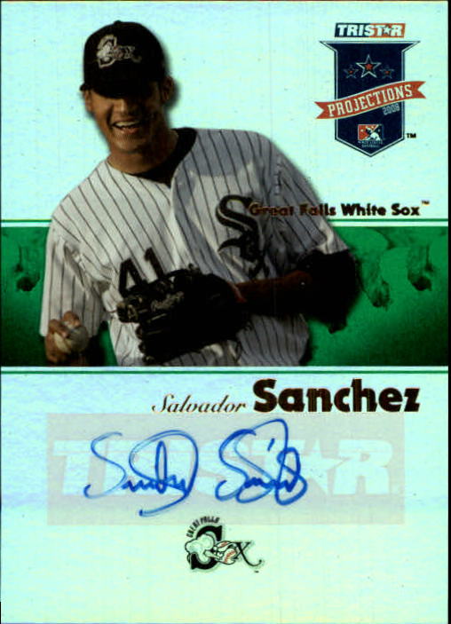 2008 TRISTAR PROjections Autographs Reflectives Green #320 Salvador Sanchez