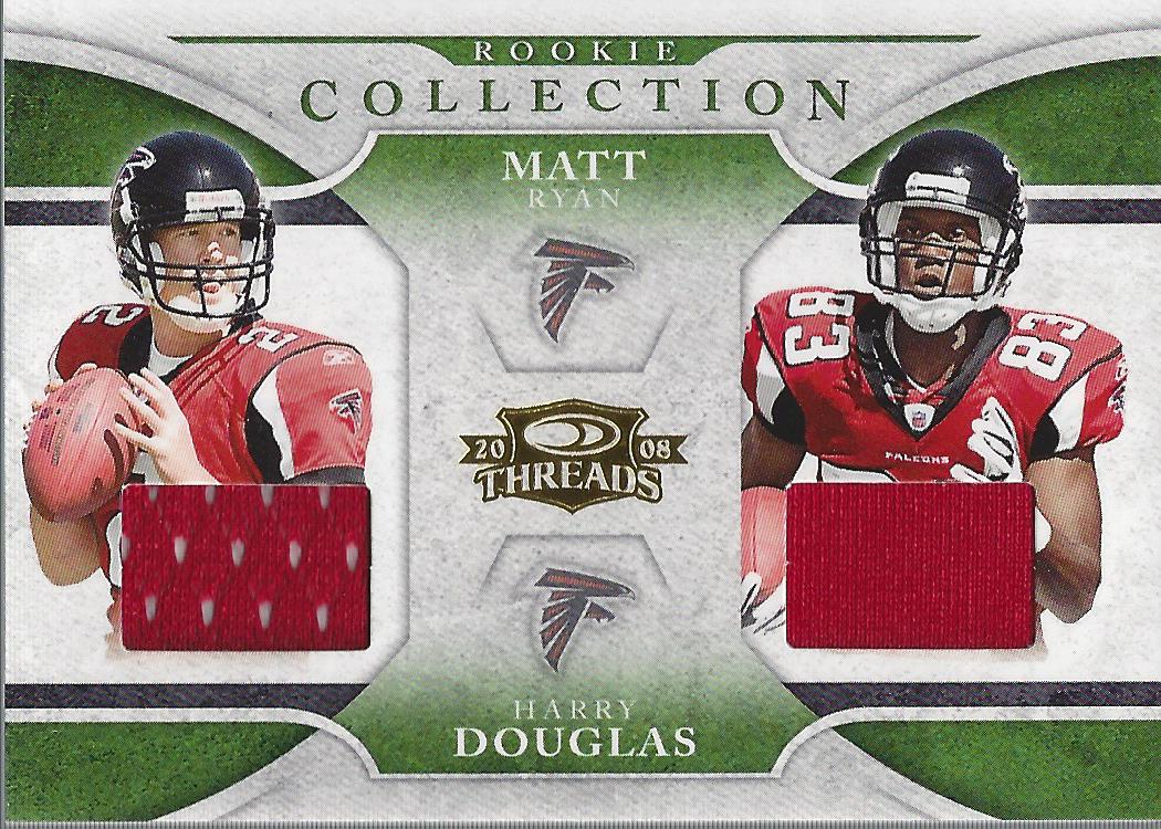 2008 Donruss Threads Rookie Collection Materials Combo #1 Matt Ryan/Harry Douglas