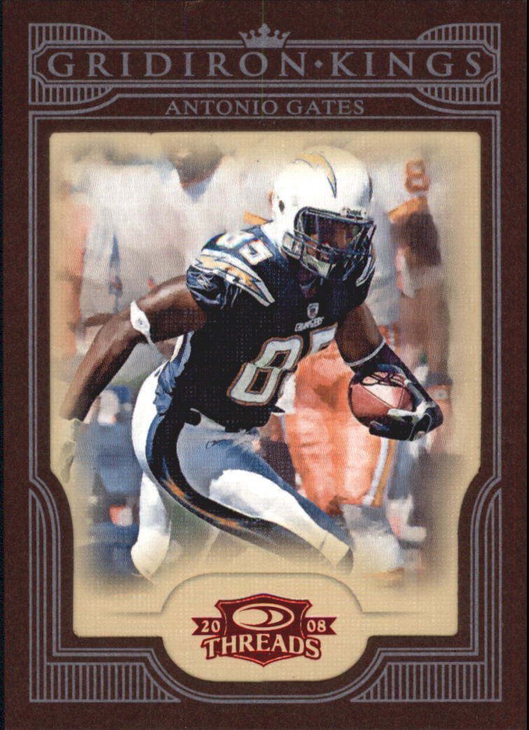 2008 Donruss Threads Pro Gridiron Kings Framed Red #28 Antonio Gates