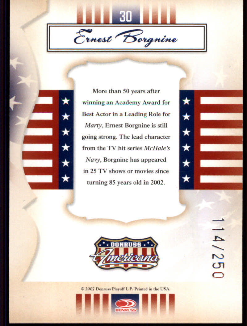 Americana (2007 Donruss) "Proofs" Parallel Cards - Picture 11 of 13