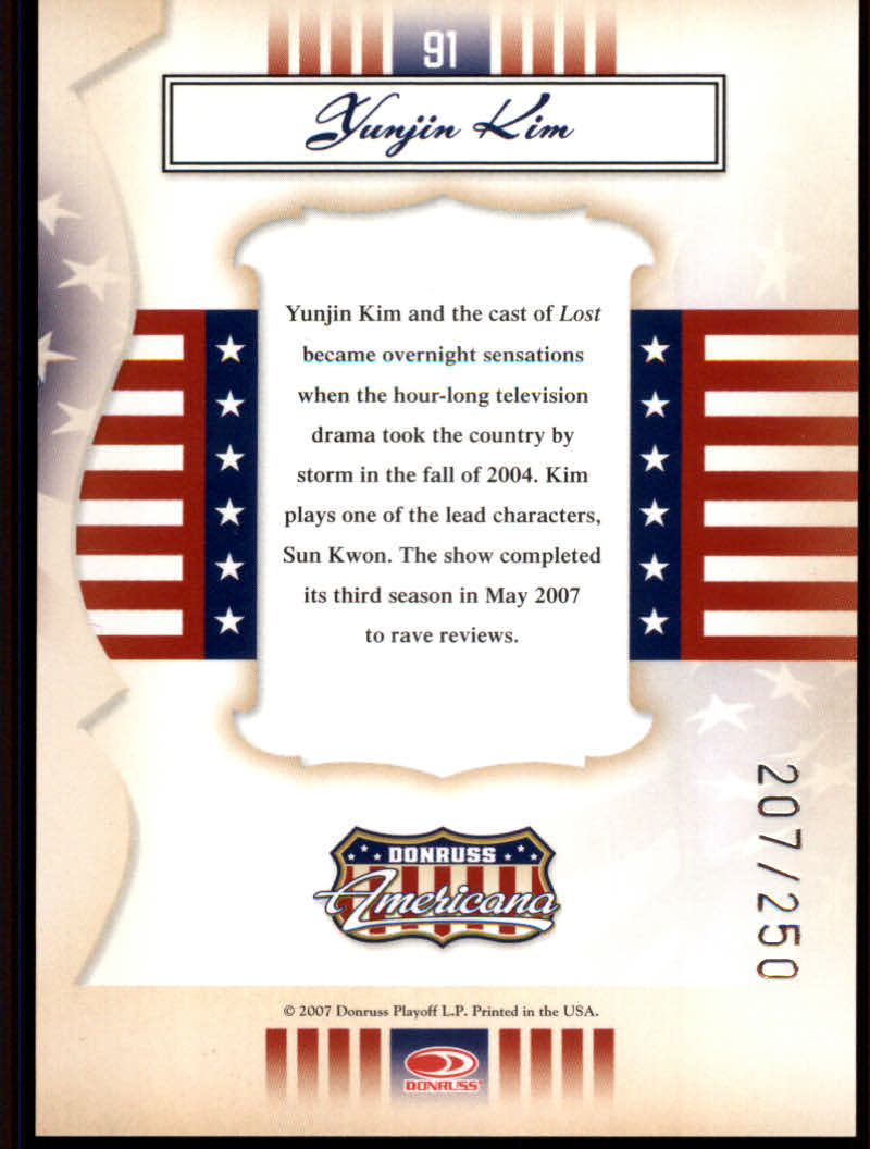 Americana (2007 Donruss) "Proofs" Parallel Cards - Picture 13 of 13