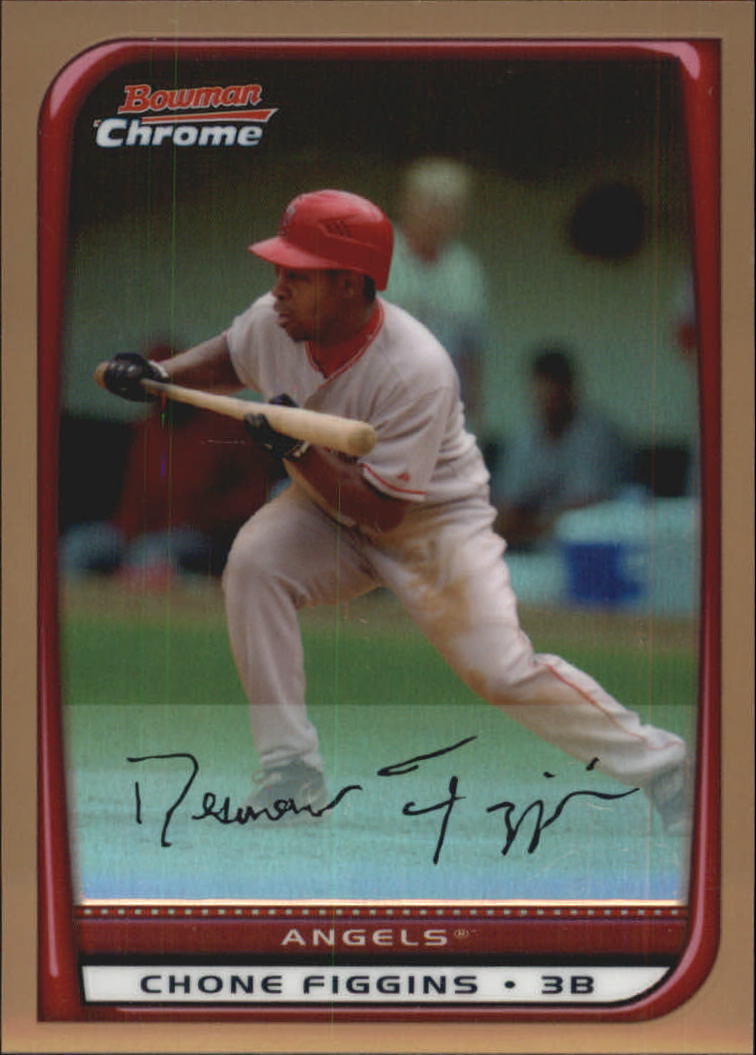 2008 Bowman Chrome Gold Refractors #168 Chone Figgins