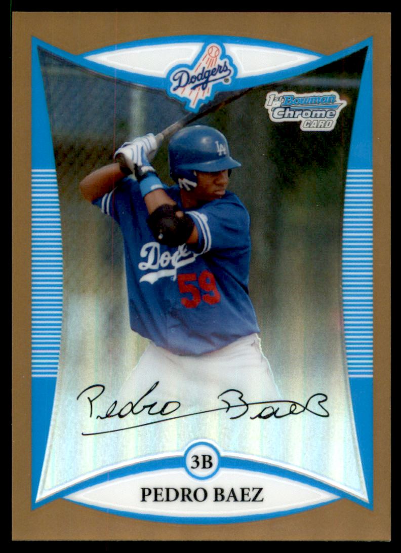 2008 Bowman Chrome Prospects Gold Refractors #BCP219 Pedro Baez