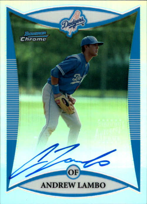 2008 Bowman Chrome Prospects X-Fractors #BCP267 Andrew Lambo AU