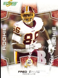 2008 score 368 fred davis rc rookie