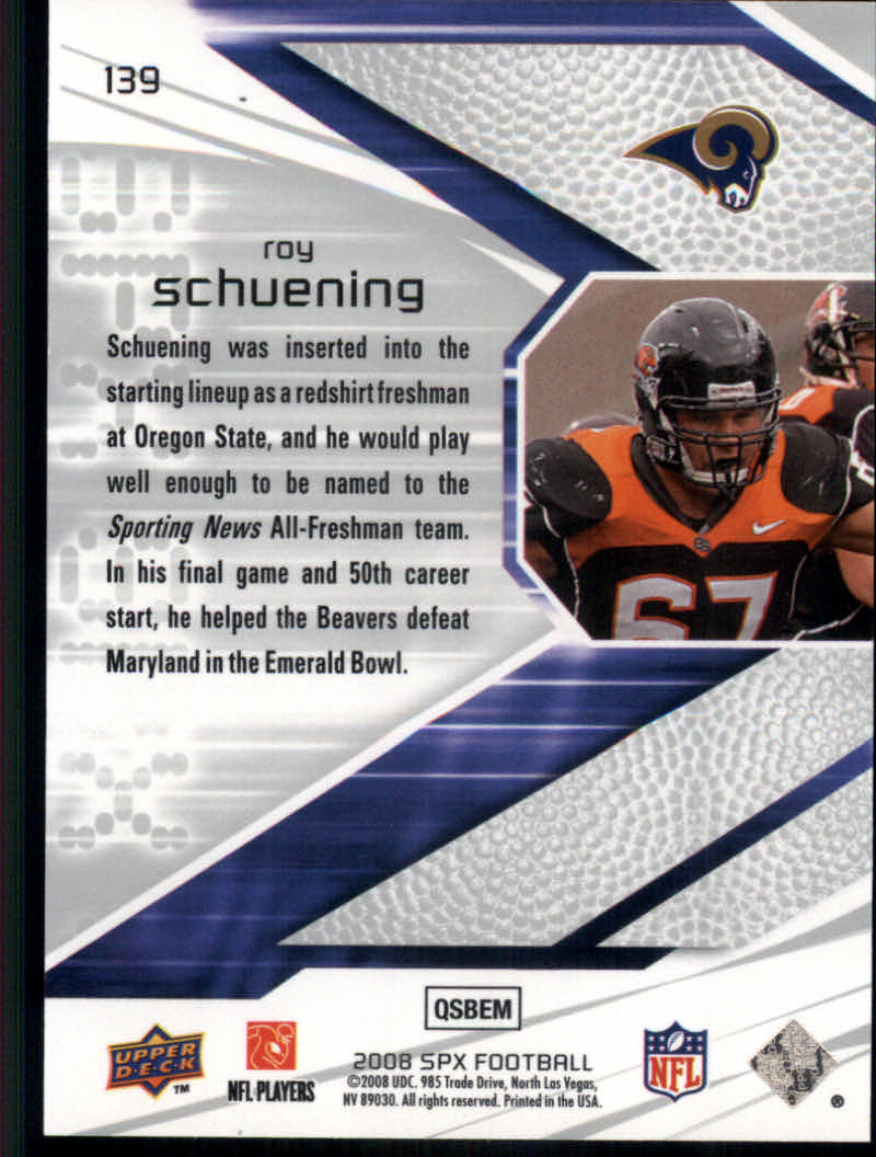 2008 SPx (Upper Deck) Football Cards - Picture 59 of 60