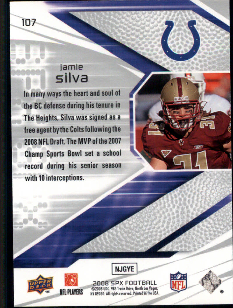 2008 SPx (Upper Deck) Football Cards - Picture 53 of 60