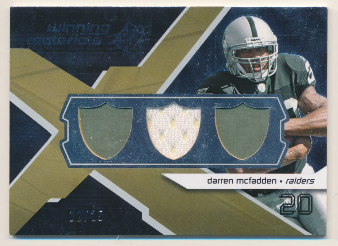 2008 SPx Winning Materials Team Logo 25 WMDM Darren McFadden NMMT