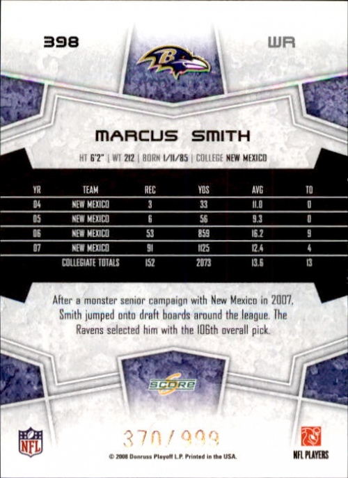 B0089- 2008 Select Football Cards 251-440 +Rookies -You Pick- 15+ FREE US SHIP - Picture 195 of 223