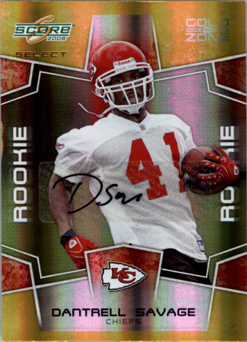 2008 Select Autographs Gold Zone #389 Dantrell Savage/50