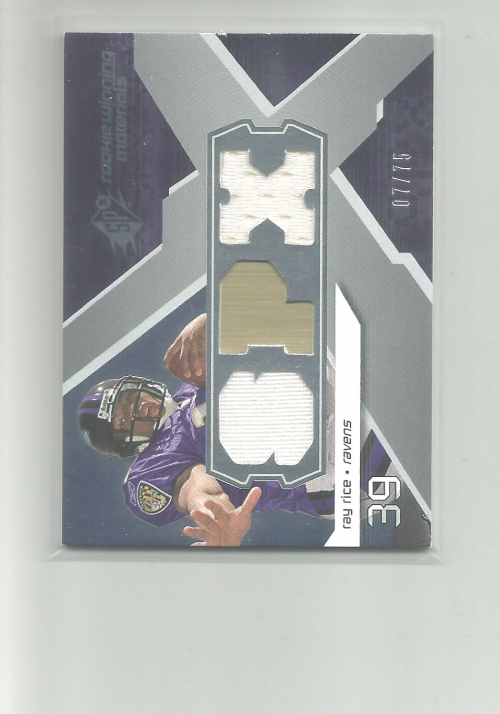2008 SPx Rookie Materials SPX New Logo  Dual 75 #RMRR Ray Rice