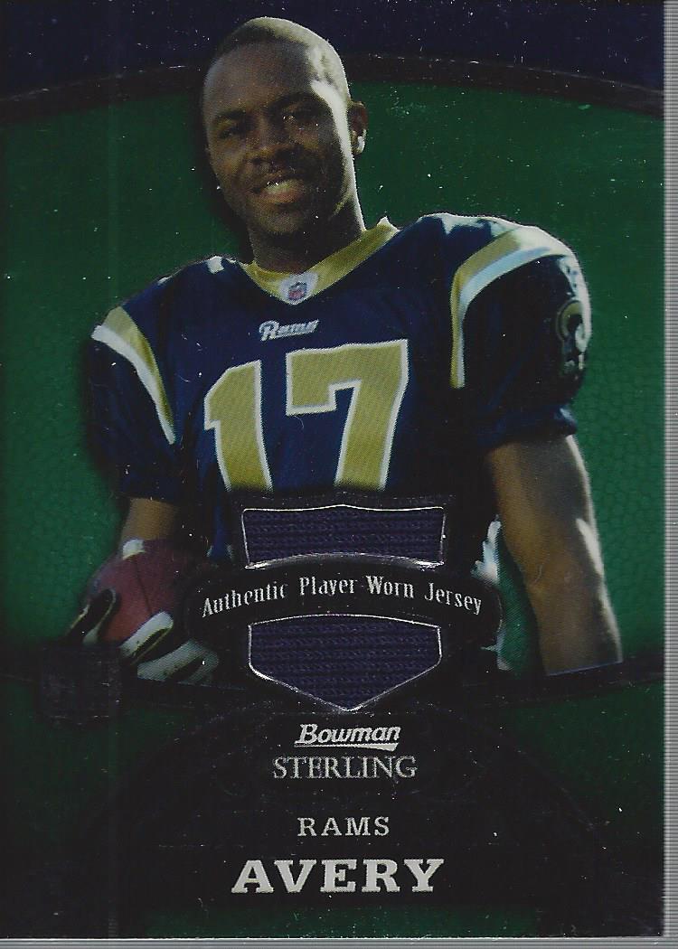 2008 Bowman Sterling Jerseys Green #163 Donnie Avery