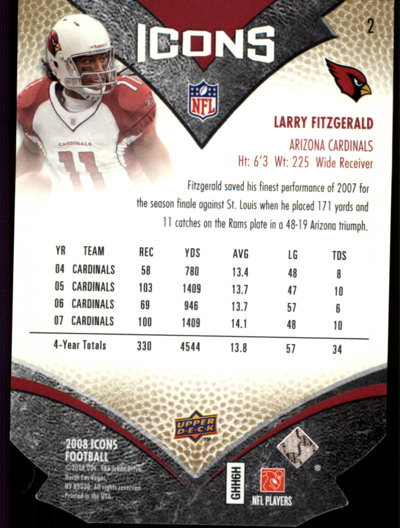 2008 Icons (Upper Deck) Football "Parallel" Cards - Bild 5 von 17