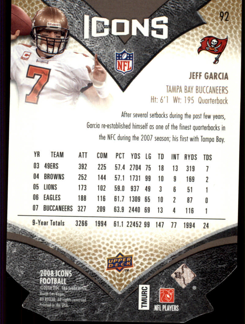 2008 Icons (Upper Deck) Football "Parallel" Cards - Bild 7 von 17