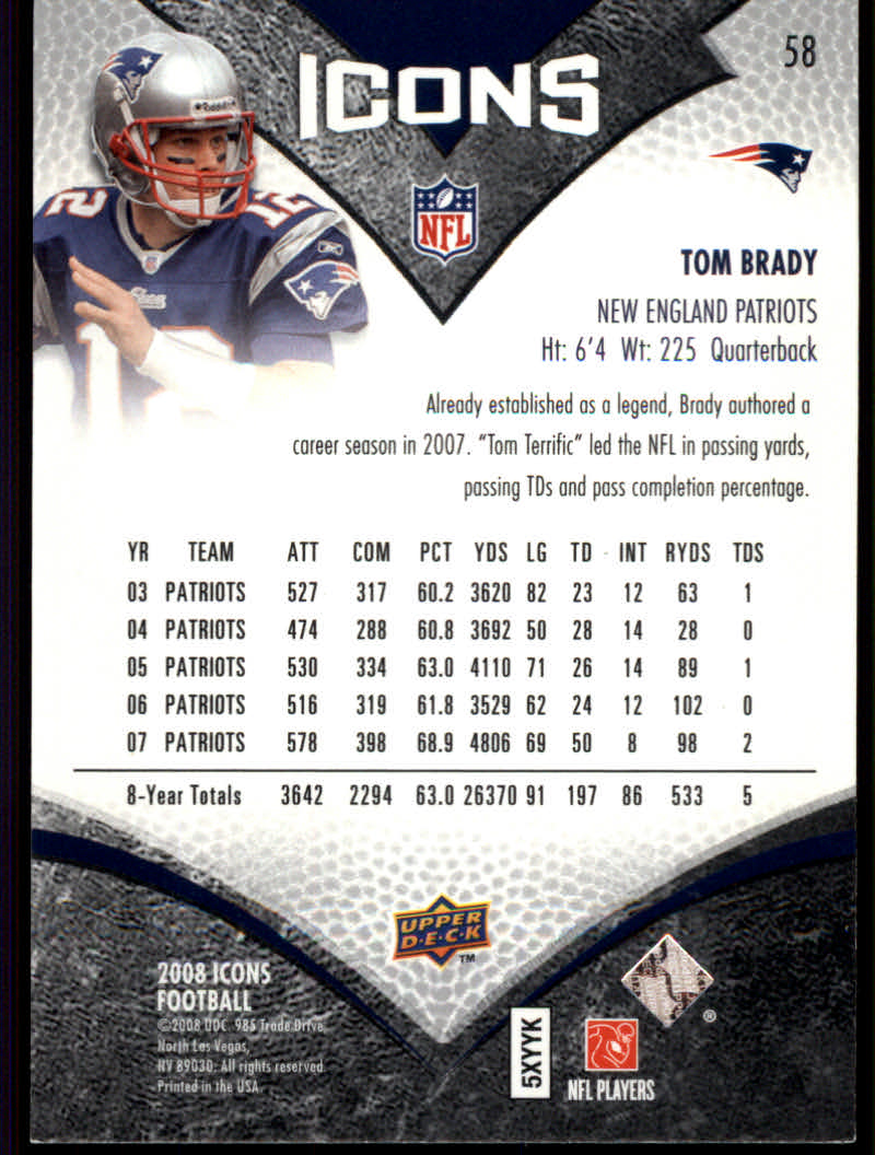 2008 Icons (Upper Deck) Football "Parallel" Cards - Bild 11 von 17