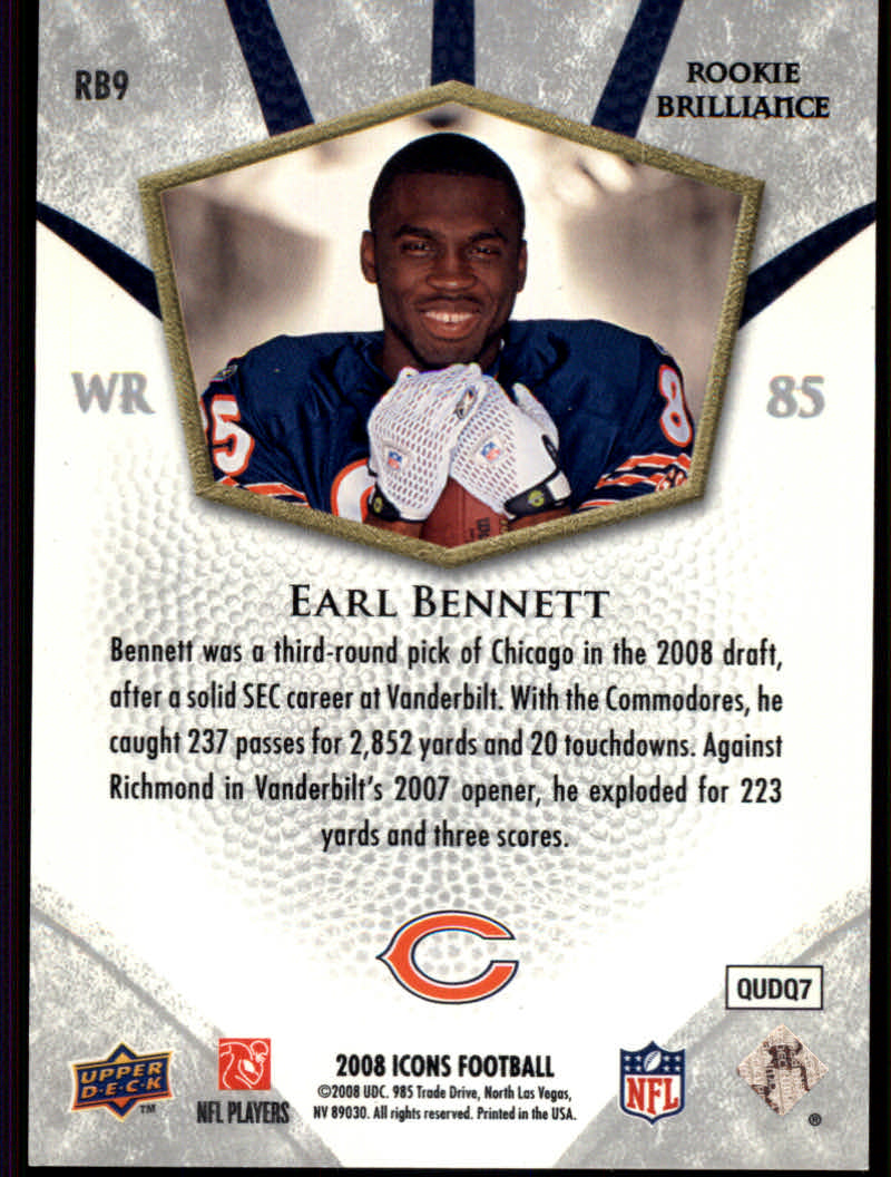2008 Icons (Upper Deck) Football "Insert and Insert Parallel" Cards - Picture 103 of 121