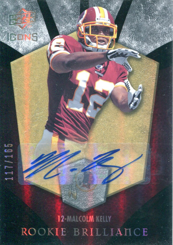 2008 Upper Deck Icons Rookie Brilliance Autographs #RB25 Malcolm Kelly/165