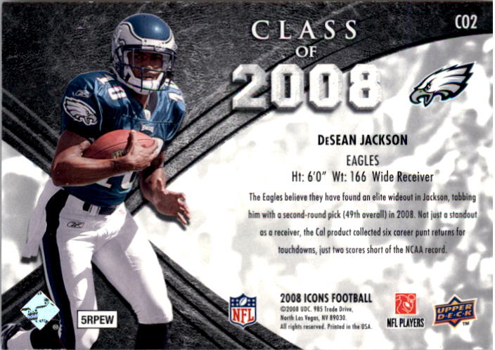 2008 Upper Deck Icons Class of 2008 Gold #CO2 DeSean Jackson