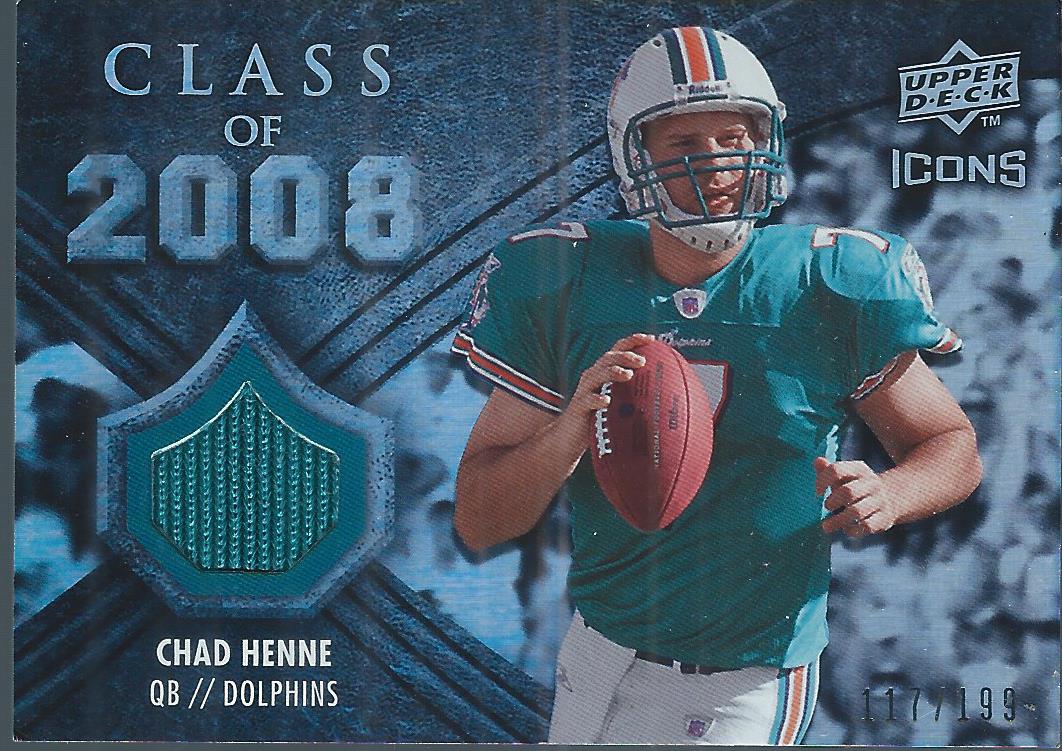 2008 Upper Deck Icons Class of 2008 Jersey Silver #CO8 Chad Henne