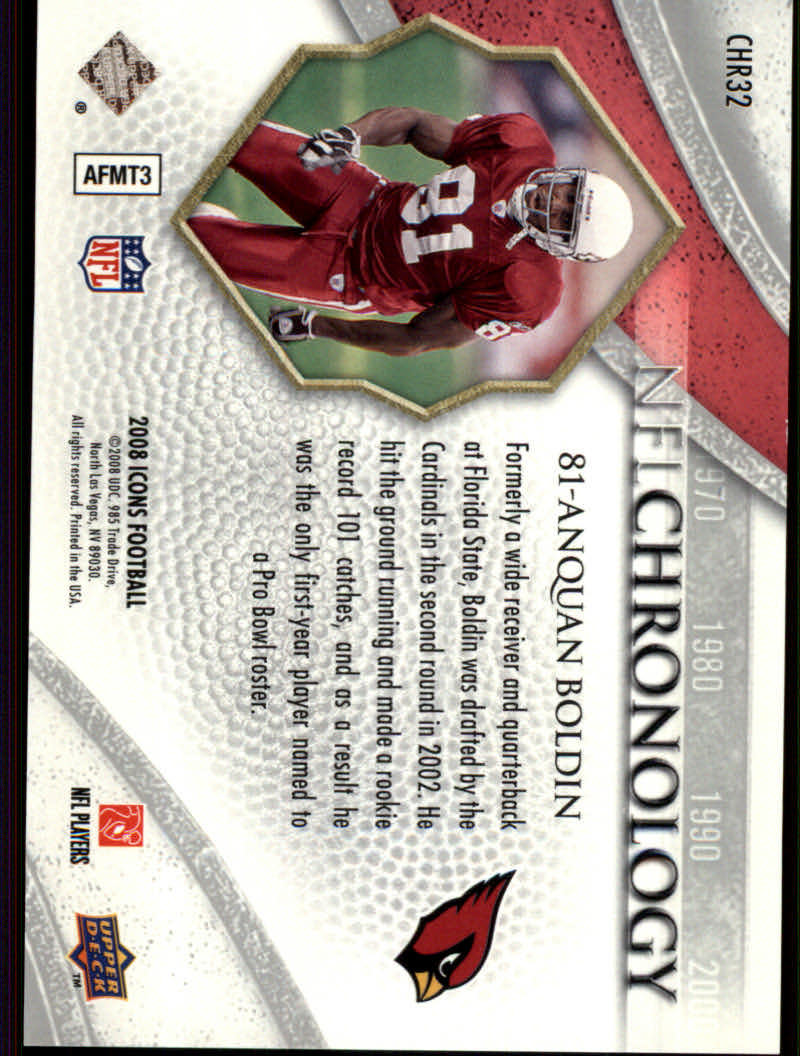 2008 Icons (Upper Deck) Football "Insert and Insert Parallel" Cards - Picture 49 of 121