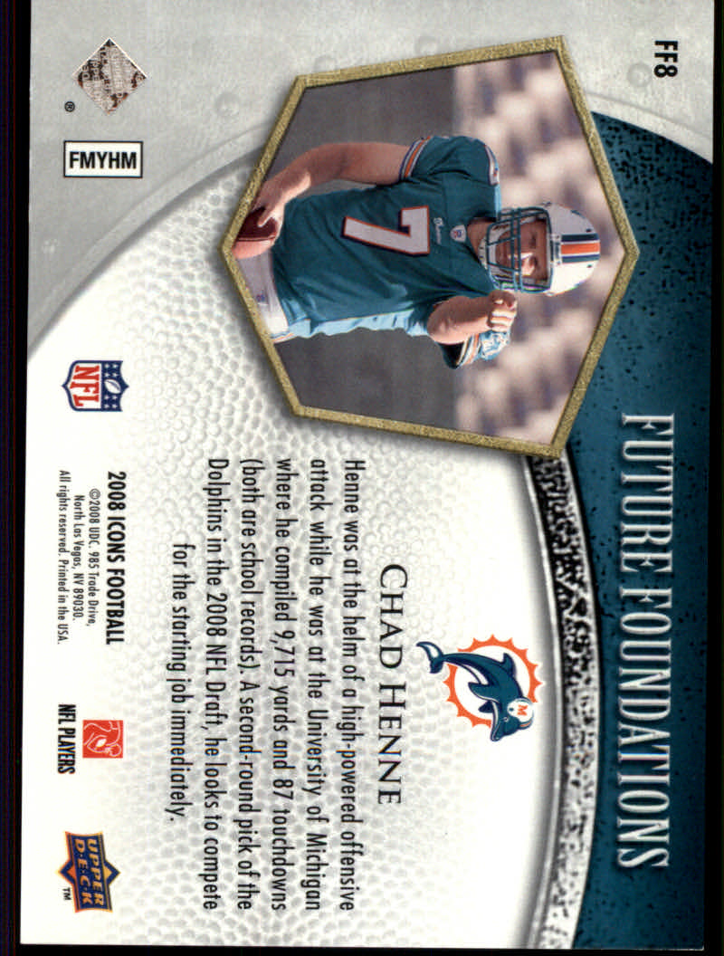 2008 Icons (Upper Deck) Football "Insert and Insert Parallel" Cards - Picture 21 of 121