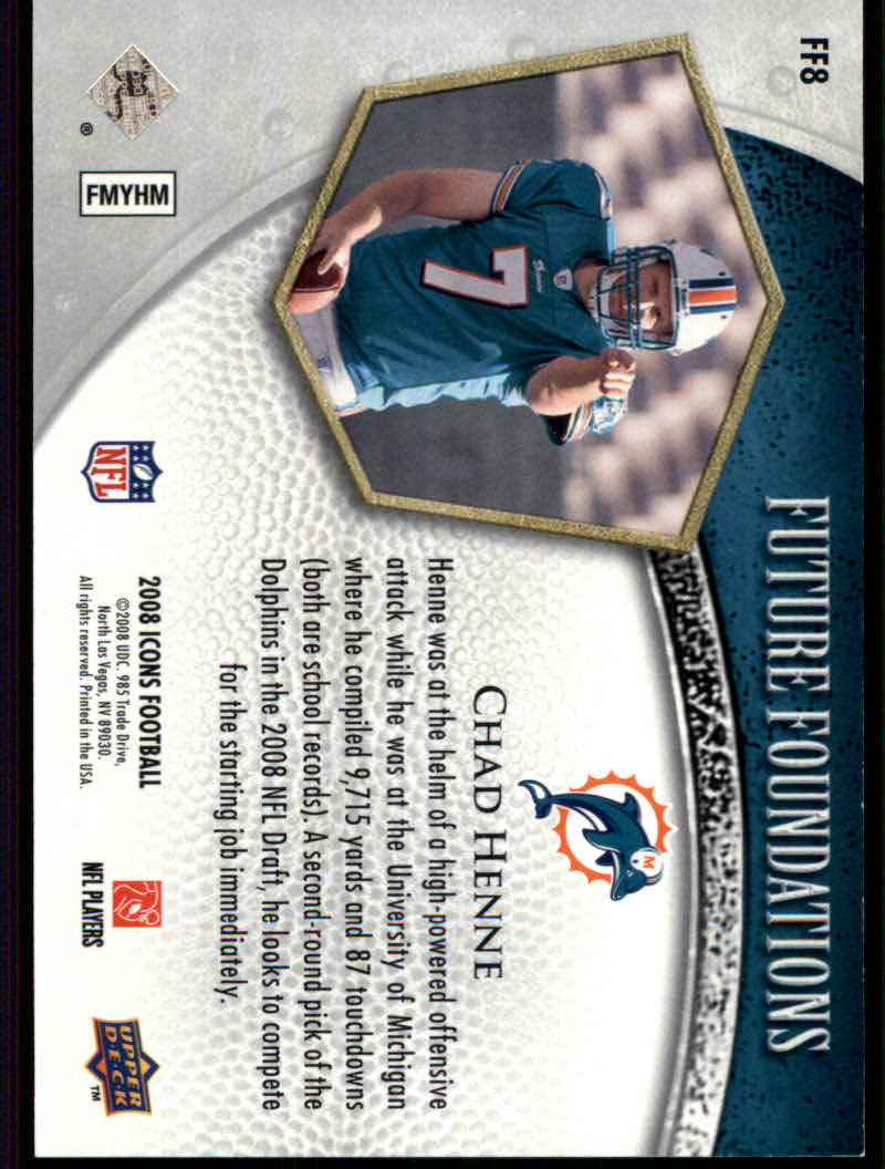 2008 Icons (Upper Deck) Football "Insert and Insert Parallel" Cards - Picture 23 of 121