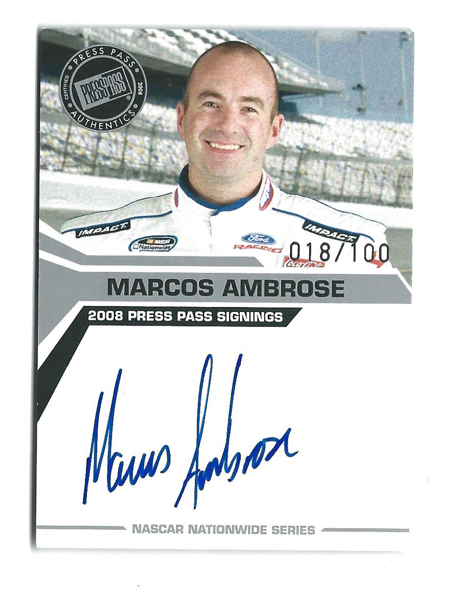 2008 Press Pass Signings Silver #3 Marcos Ambrose