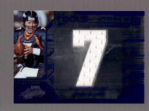 2008 Absolute Memorabilia Tools of the Trade Material Oversize Jersey Number Blue #19 John Elway