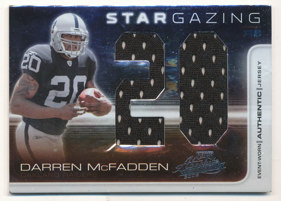 2008 Absolute Memorabilia Star Gazing Materials Oversize Jersey Number #3 Darren McFadden