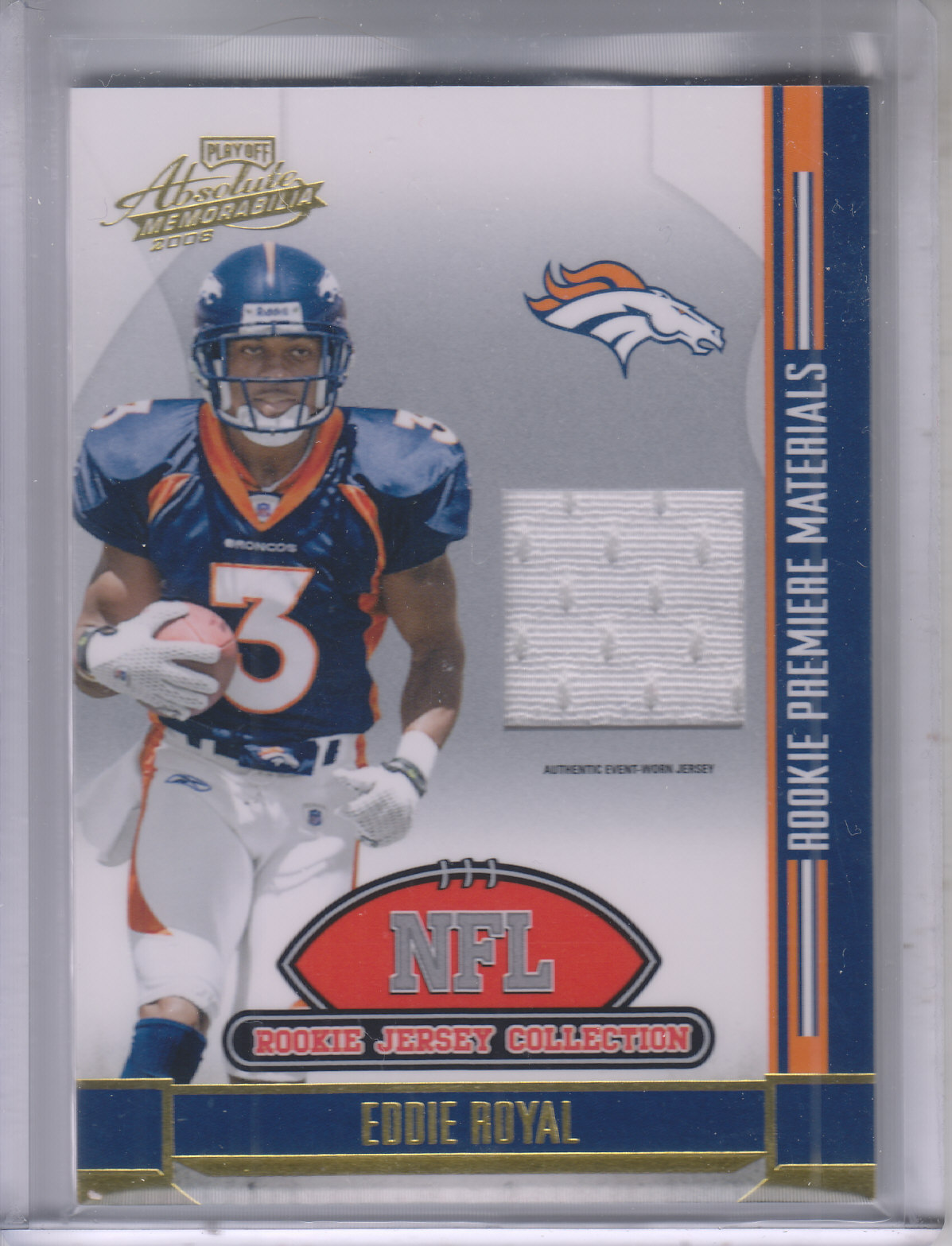 2008 Absolute Memorabilia Rookie Jersey Collection #7 Eddie Royal