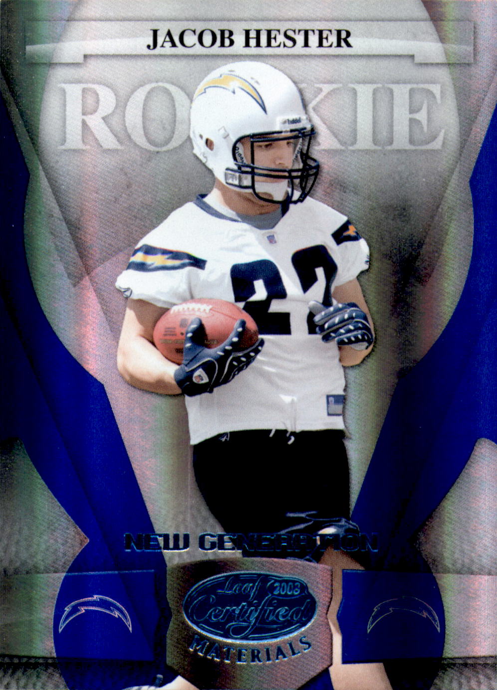 2008 Leaf Certified Materials Mirror Blue #167 Jacob Hester