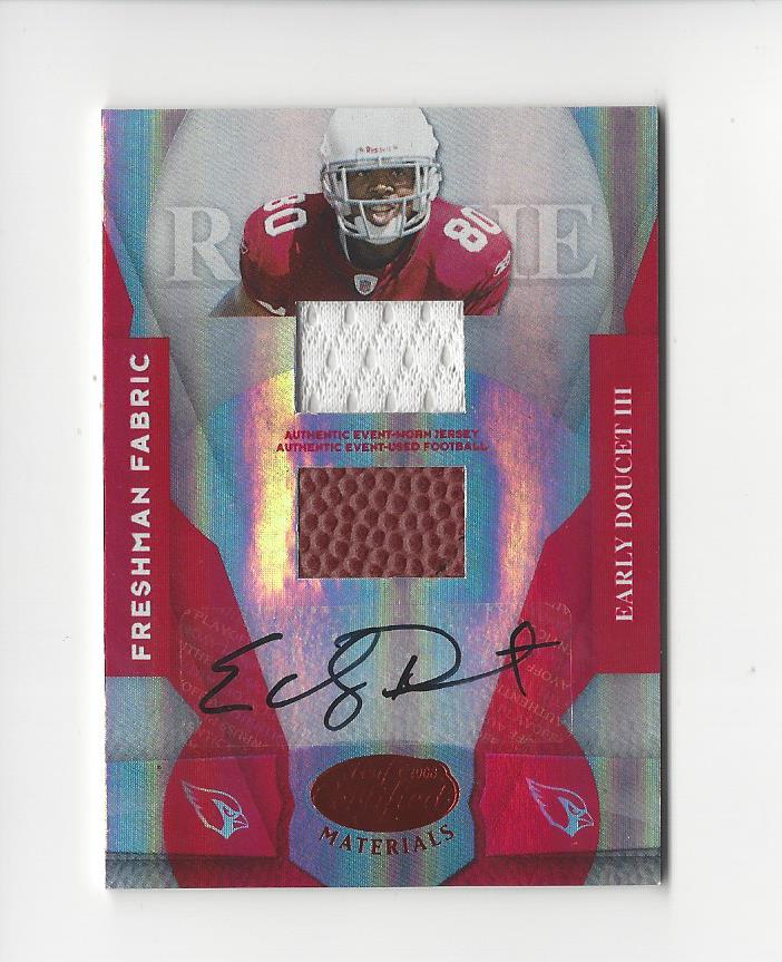 2008 Leaf Certified Materials Mirror Red Signatures #204 Early Doucet FF/250