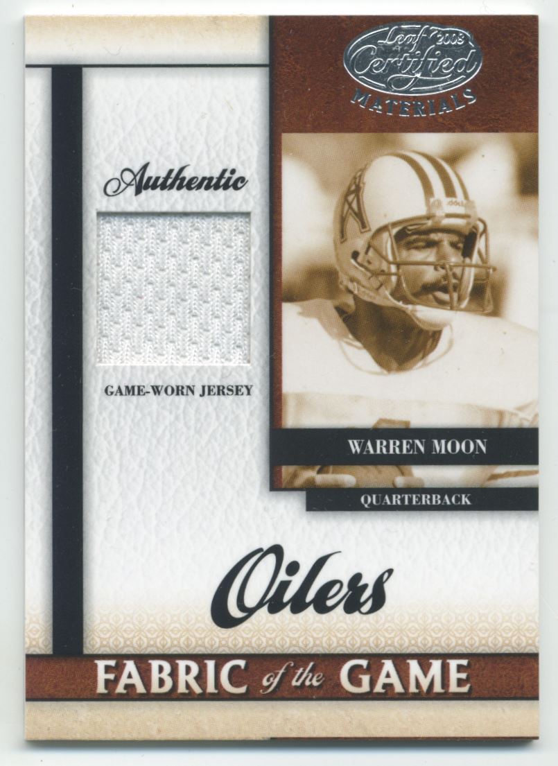 2008 Leaf Certified Materials Fabric of the Game #72 Warren Moon
